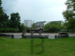 Blick in Richtung ehemaliges Café Cristallo, 18. Juli 2004